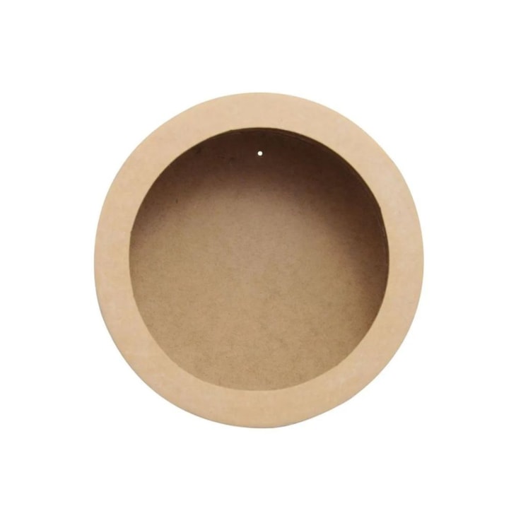 Nicho Redondo Simples 23X23X12cm MDF Madeira Marpax 01uni