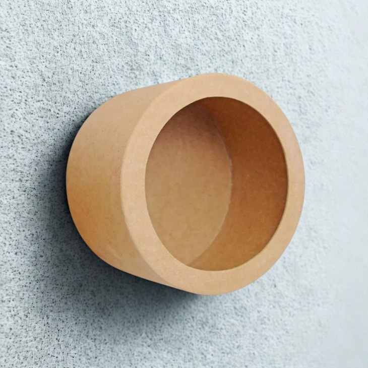 Nicho Redondo Simples 23X23X12cm MDF Madeira Marpax 01uni