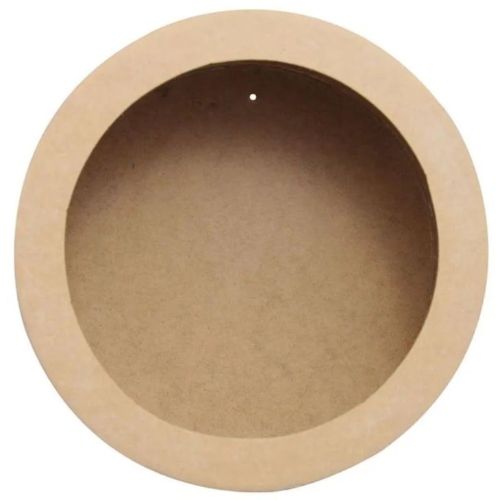 Nicho Redondo Simples 23X23X12cm MDF Madeira Marpax 01uni