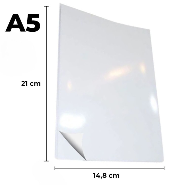Papel Adesivo Brilho 90g A5 148X210mm Marpax pct com 40fls