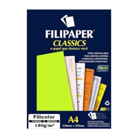 Papel Amarelo Filicolor Lumi A4 180g/m² Filipaper 20Fls