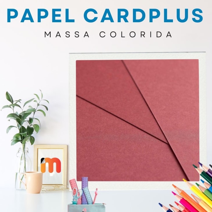 Papel Card Plus 110g 66x96cm Red Marpax 5fls