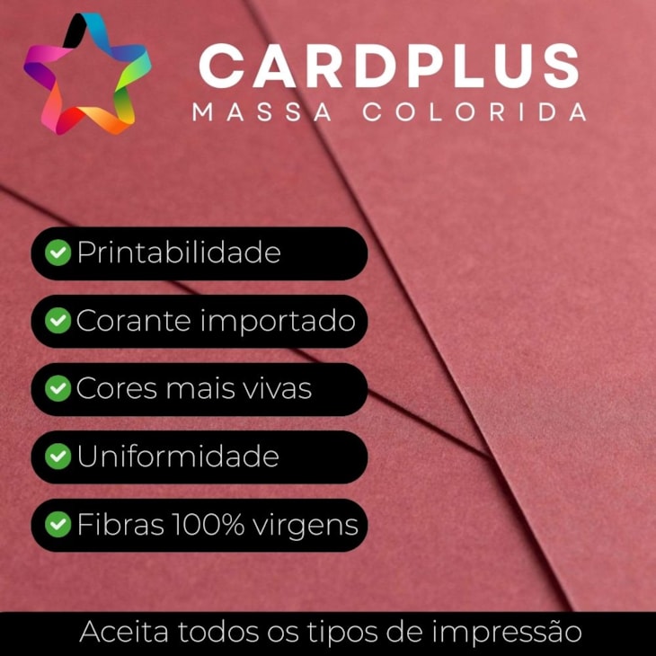 Papel Card Plus 110g 66X96cm Red Marpax pacote com 5fls