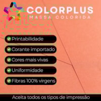 Papel Color Plus 120g 305x305mm Coral Costa Rica Marpax 50fls