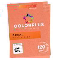 Papel Color Plus 120g 305x305mm Coral Costa Rica Marpax 50fls