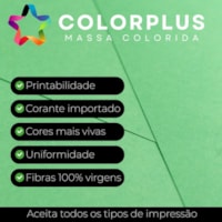 Papel Color Plus 120g 305X305mm Verde Limão B. Aires  50fls