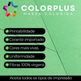Papel Color Plus 120g 305x305mm Verde Limão Buenos Aires Marpax 50fls