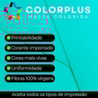 Papel Color Plus 120g 305X305mm Verde Tiffany Aruba  50fls