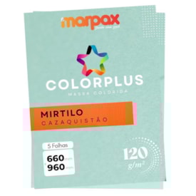 Papel Color Plus 120g 66x96cm Mirtilo Cazaquistão Marpax 5fls
