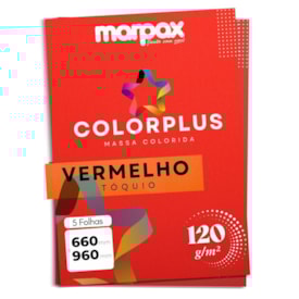 Papel Color Plus 120g 66x96cm Vermelho Tóquio Marpax 5fls