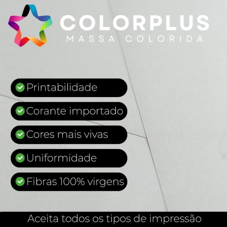 Papel Color Plus 120g A4 210x297mm Cinza Claro Roma Marpax 50fls