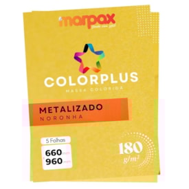 Papel Color Plus 180g 66x96cm Metalizado Noronha Marpax 5fls