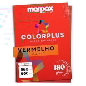 Papel Color Plus 180g 66x96cm Vermelho Tóquio Marpax 5fls