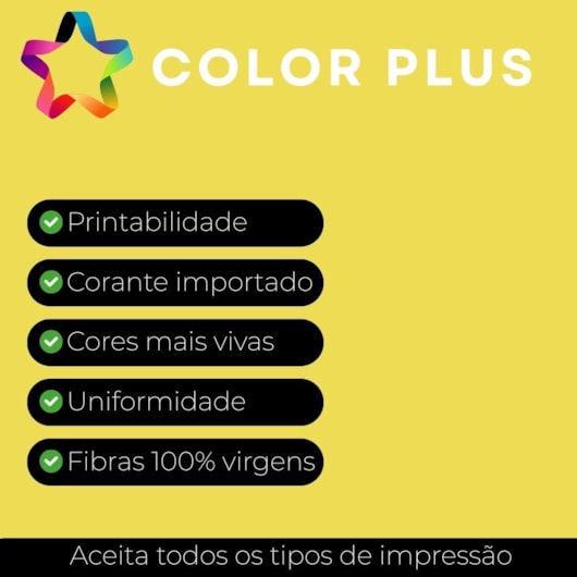 Papel Color Plus 180g A4 210x297mm Amarelo Ouro Marpax 50un