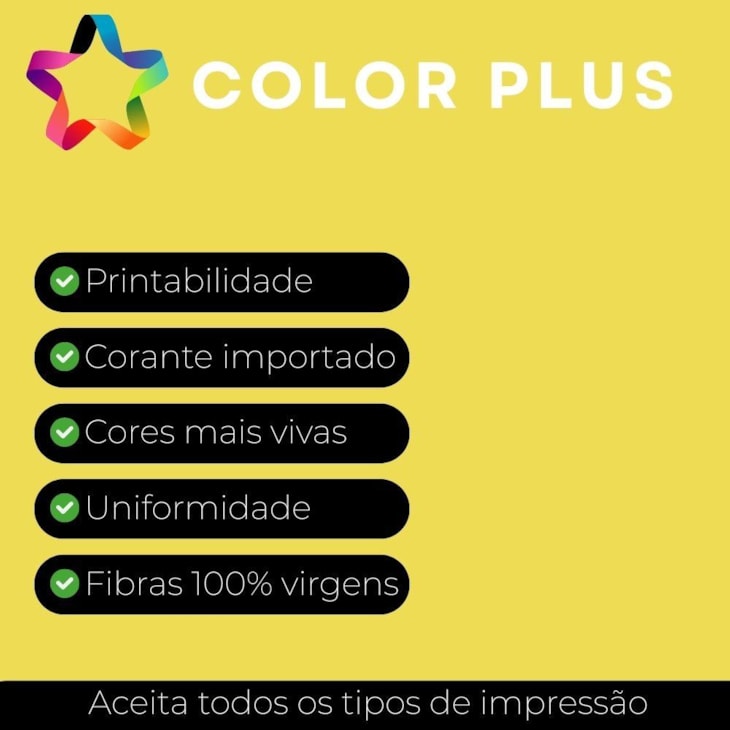 Papel Color Plus 180g A4 210x297mm Amarelo Ouro Marpax 50un