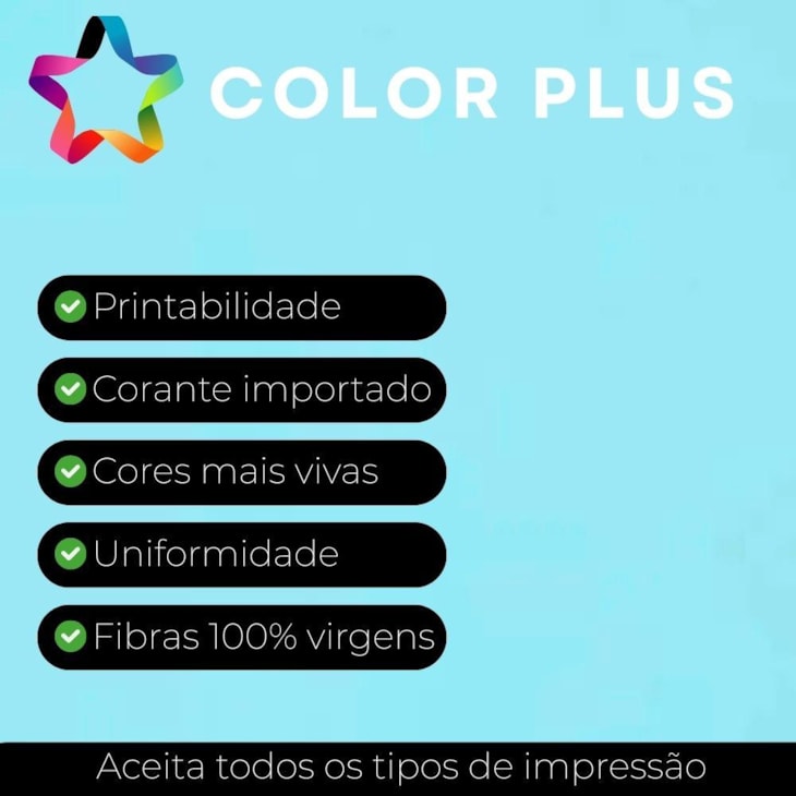 Papel Color Plus 180g A4 210x297mm Azul Claro Marpax 50un