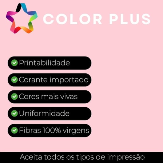 Papel Color Plus 180g A4 210x297mm Rosa Marpax 50un