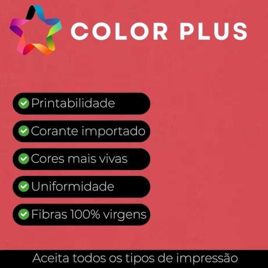 Papel Color Plus 180g A4 210x297mm Vermelho Marpax 50un