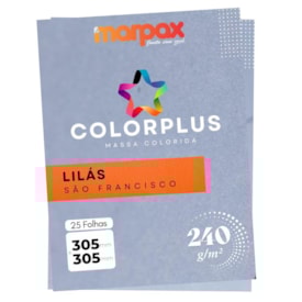 Papel Color Plus 240g 305X305mm Lilás São Francisco  25fls