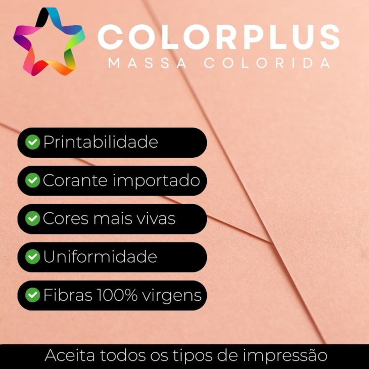 Papel Color Plus 240g 480X660mm Laranja Costa Marfim  10fls