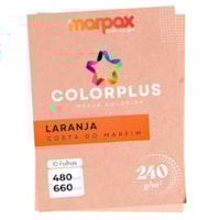 Papel Color Plus 240g 480X660mm Laranja Costa Marfim  10fls