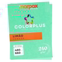 Papel Color Plus 240g 480x660mm Limão Veneza Marpax 10fls