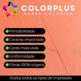 Papel Color Plus 240g 66x96cm Coral Costa Rica Marpax 5fls