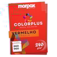 Papel Color Plus 240g 66x96cm Vermelho Tóquio Marpax 5fls