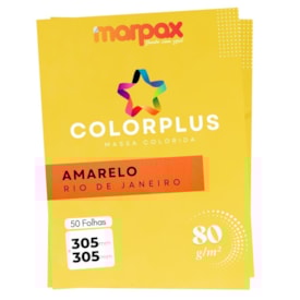 Papel Color Plus 80g 305X305mm Amarelo Rio de Janeiro  50fls