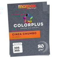Papel Color Plus 80g 305X305mm Cinza Chumbo Dubai  50fls