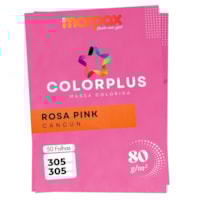Papel Color Plus 80g 305x305mm Rosa Pink Cancun Marpax 50fls