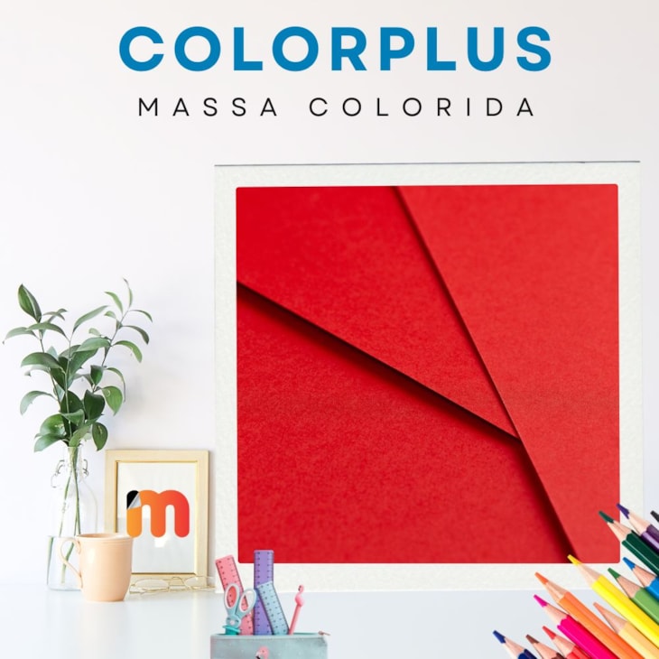 Papel Color Plus 80g 305x305mm Vermelho Tóquio Marpax 50fls