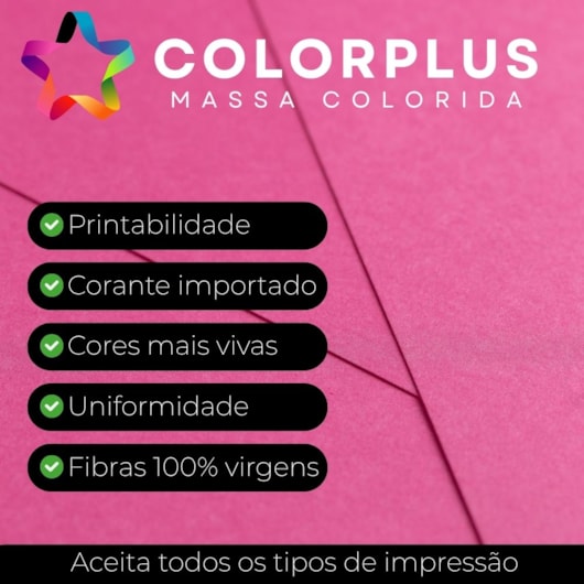 Papel Color Plus 80g 66x96cm Rosa Pink Cancun Marpax 5fls