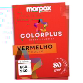 Papel Color Plus 80g 66x96cm Vermelho Tóquio Marpax 5fls