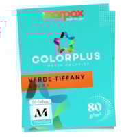 Papel Color Plus 80g A4 Verde Tiffany Aruba Marpax 50fls