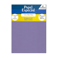 Papel Color Plus Roxo A4 210x297mm 180g Romitec 25Fls