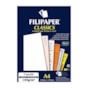 Papel Couchê Branco A4 210x297mm 120g/m² Filipaper 50 Folhas