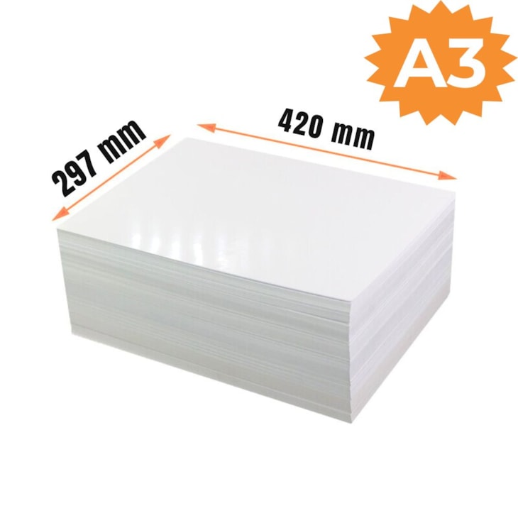 Papel Couchê Brilho 90g A3 297x420mm Marpax 1000 fls