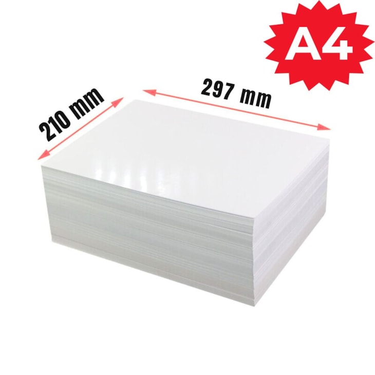 Papel Couchê Brilho 90g A4 210x297mm Marpax 1000 fls