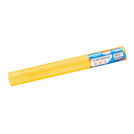 Papel de Parede Amarelo Adesivo 80mic 45cmx10 metros