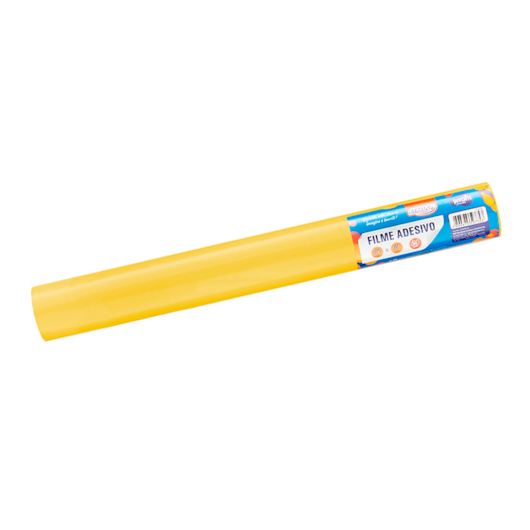 Papel de Parede Amarelo Adesivo 80mic 45cmx10 metros