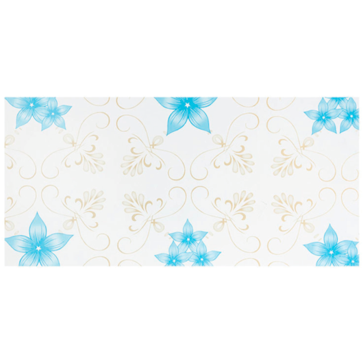 Papel de Parede Flores Azul Adesivo 80mic 45cmx10 metros