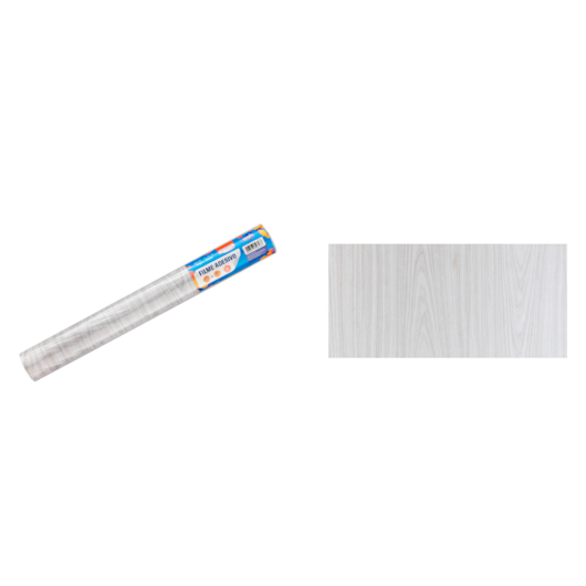 Papel de Parede Madeira Cinza Adesivo 80mic 45cmx10 metros