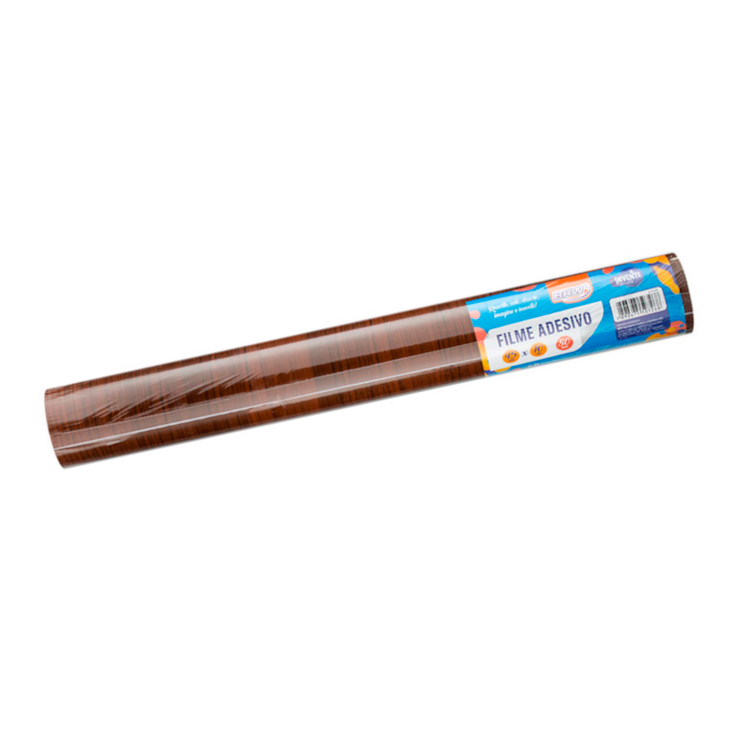 Papel de Parede Madeira Tabaco Adesivo 80mic 45cmx10 metros