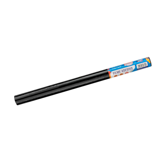 Papel de Parede Preto Adesivo 80mic 45cmx1,5 metros
