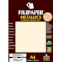 Papel Dourado Metalizado A4 210x297mm 180g Filipaper 15 folhas