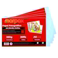 Papel Fotográfico 10X15 Brilhante Glossy 260g Marpax 100fls