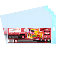 Papel Fotográfico 180g Dupla Face A4 Matte Fosco 100fls