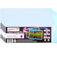 Papel Fotográfico Adesivo 130g A3 297X420mm Marpax 500fls