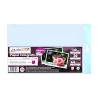 Papel Fotográfico Adesivo 130g A4 210X297mm Marpax 20fls